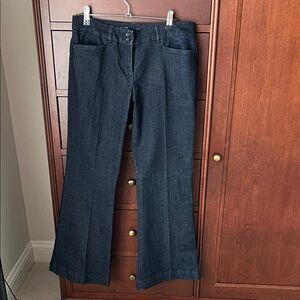 The Limited Dark Blue Flare Jeans - Wide Leg
